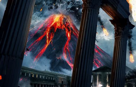 Wallpaper ash, fire, the volcano, the eruption, lava, columns, antique, Vesuvius, Kit Harington ...