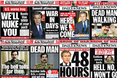 The Iraq War Timeline As Told Through Front Pages