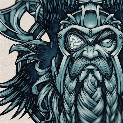 Absorb81 // Craig Patterson on Instagram: “Odin // Client Work in Progress —- #odin #odinsravens ...