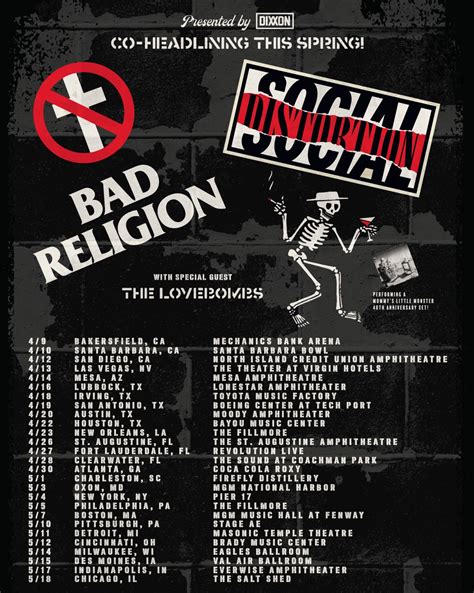 Bad Religion and Social Distortion Announce 2024 US Tour