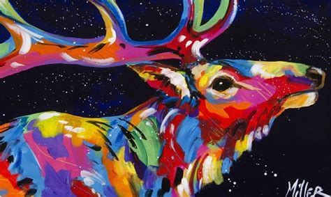 Colorful Reindeer Paint By Numbers - Numeral Paint Kit