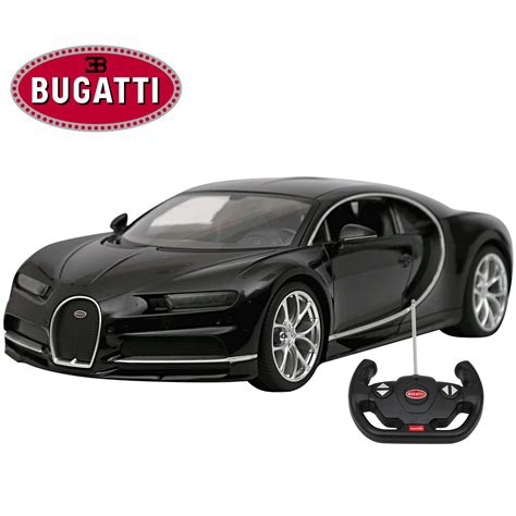 Licensed Bugatti Chiron RC Car 1/14 Scale Black | Rastar Radio Remote ...