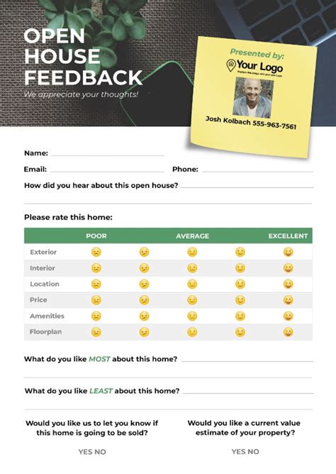 How To Use An Open House Feedback Form - Jigglar.com