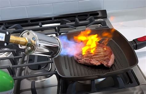 Flame King Grill Gun Propane Torch, Culinary Kitchen Torch for Sous Vide Cooking, Searing ...