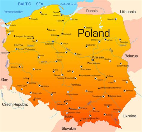 Map Of Poland And Surrounding Area - Map Of Counties Around London