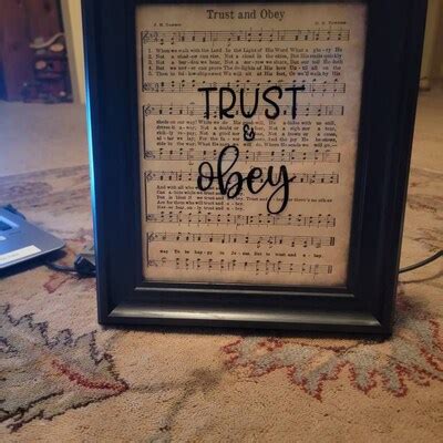 Trust and Obey Hymn Print, Printable Vintage Sheet Music, Instant ...