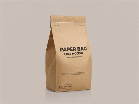 Free Craft Paper Bag Mockup - Free Mockup