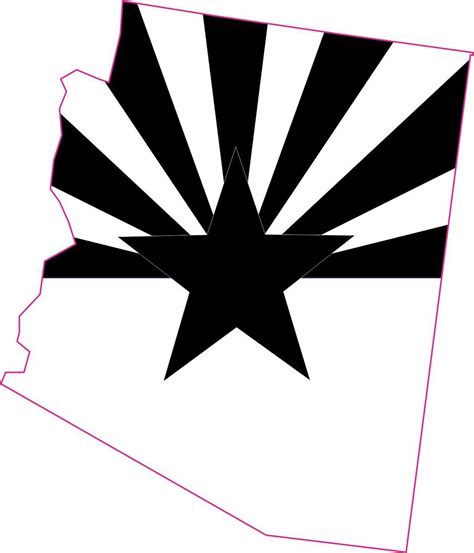 7inx8in Die Cut Arizona State Flag Bumper Sticker Decal Vinyl Window ...