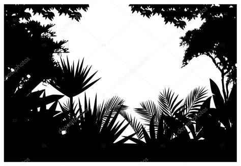 Silhouette of jungle Stock Vector Image by ©starlight789 #12785974