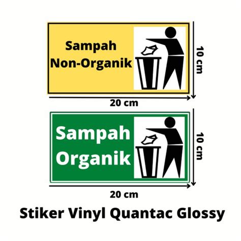 Tulisan Sampah Organik Jual Stiker Tempat Sampah Sign Safety K3 - Riset