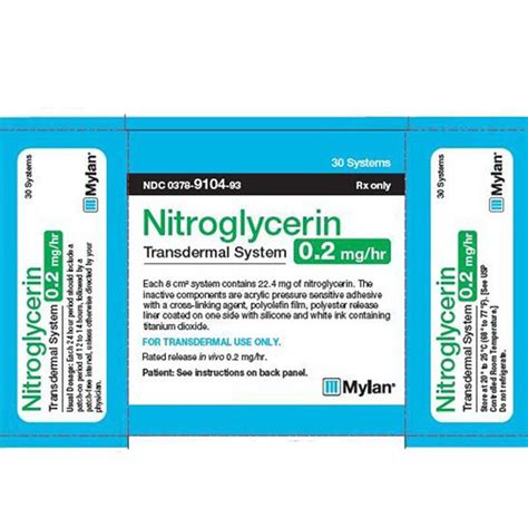 Mylan Nitroglycerin Transdermal Patches 0.2 mg/hr, 30 Count ...