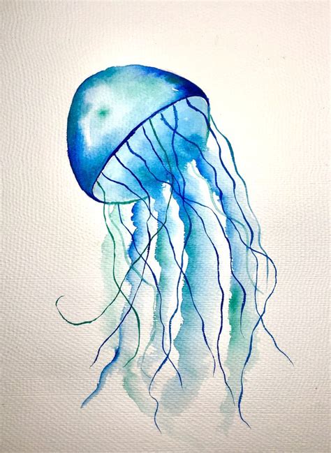 Jellyfish 🐠 in 2023 | Jellyfish drawing, Jellyfish painting, Jellyfish art