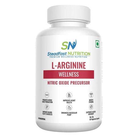 Buy Steadfast Nutrition Wellness L-Arginine Nitric Oxide Precursor -Capsules 60 Online in India ...