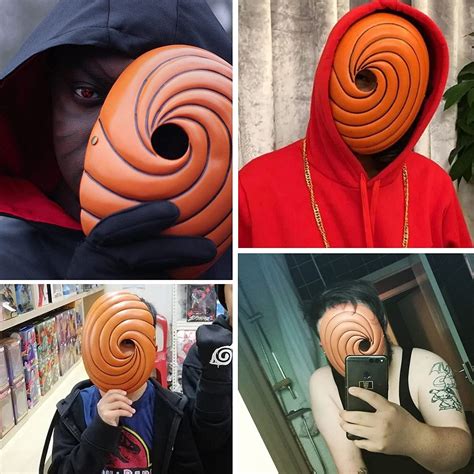 Uchiha Obito Mask, Obito Anime Cosplay Mask, Latex Ninja Cosplay Mask ...