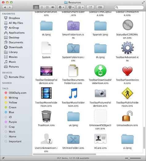 Where Mac System Icons & Default Icons Are Located in Mac OS X