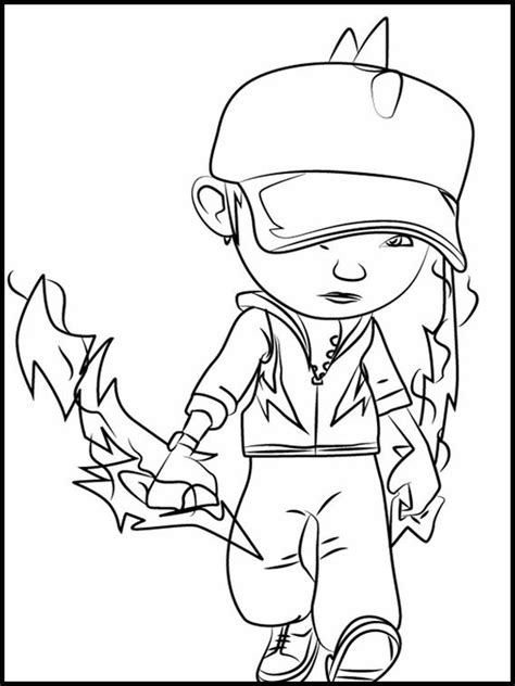 Boboiboy Halilintar Boboiboy Galaxy Coloring Pages - kidsworksheetfun