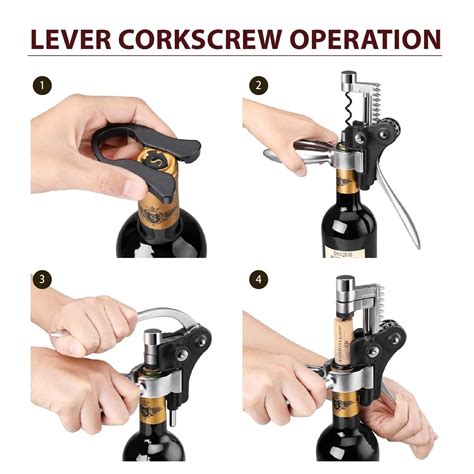 Rabbit Wine Corkscrew Gift Set 9 Pc W/premium Wood Case - The All In One Accessory Kit For Any ...