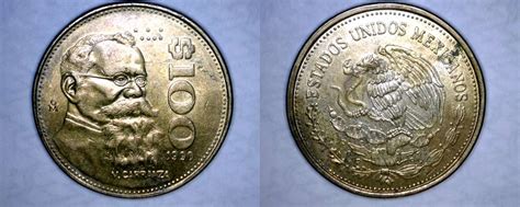 1990 Mexican 100 Peso World Coin - Mexico Carranza For Sale - Item #868617