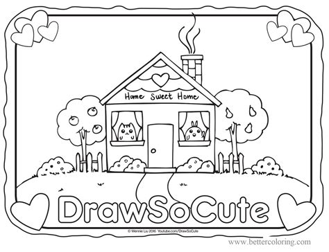 Draw So Cute House Coloring Pages - Free Printable Coloring Pages