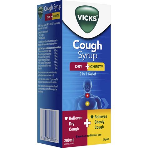 Vicks Cough Syrup Dry & Chesty 200ml | Woolworths