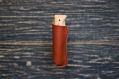 Leather Knife Sheath, Gift for a Mushroom Picker, Leather Sheath for Opinel No.8, Personalized ...