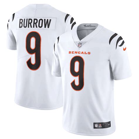 Men's Cincinnati Bengals #9 Joe Burrow 2021 New White Vapor Untouchable ...