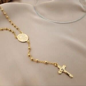 Gold Rosary Necklace - Etsy