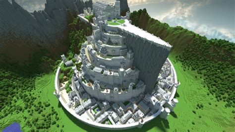 Minecraft - Minas Tirith Map Presentation and Download - YouTube