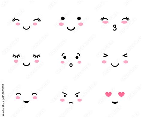 Các biểu tượng cảm xúc dễ thương kawaii cute emojis Truy cập miễn phí