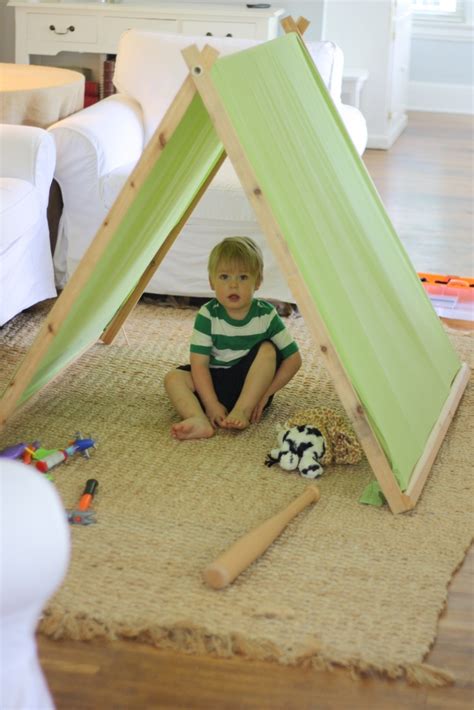 A Barefoot Day: DIY A-Frame Tent For Kids