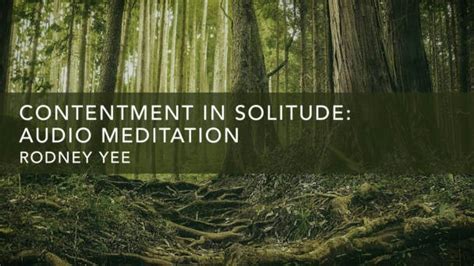 Watch Contentment in Solitude: Audio Meditation | Gaia