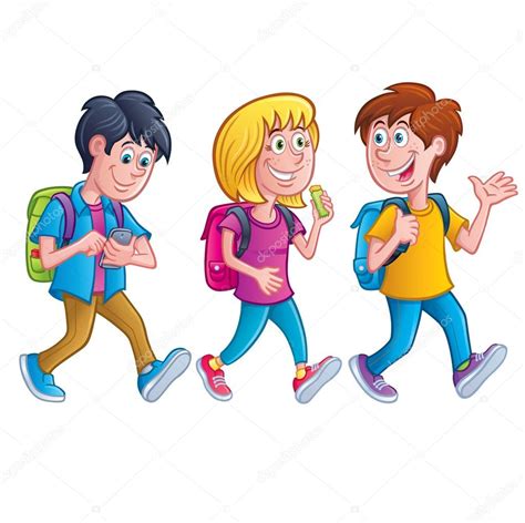 Kids Walking with Backpacks — Stock Photo © RodSavely #94562722