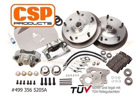 Disc Brake Kit Front Solid Disc (CSP) Porsche 356A T2, 356B - PRS 356 - Porsche 356 Parts and ...