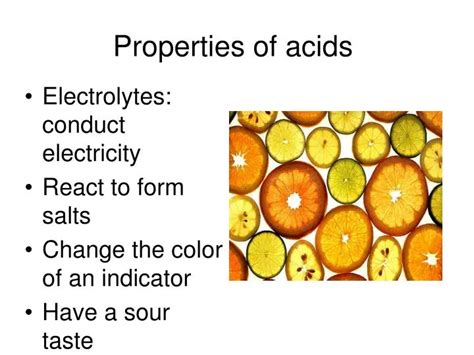 PPT - Properties of acids PowerPoint Presentation, free download - ID:4347049