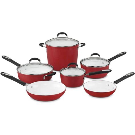 Cuisinart 10-Piece Element 9.75-in Ceramic Cookware Set Lid(s) Included ...