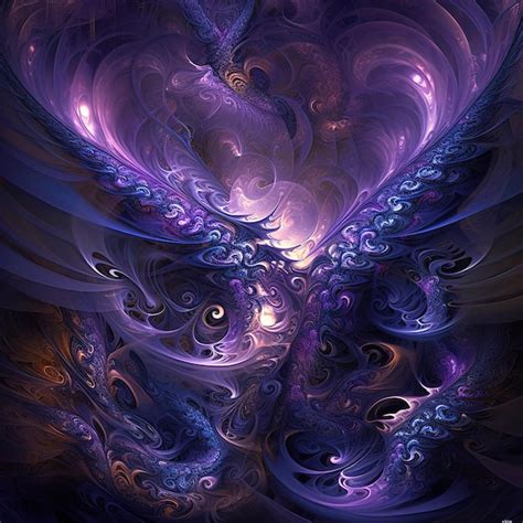 Premium AI Image | Digital art of abstract the purple fractals