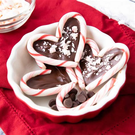 Chocolate Heart Candy Canes (Candy Cane Heart) - Beaming Baker