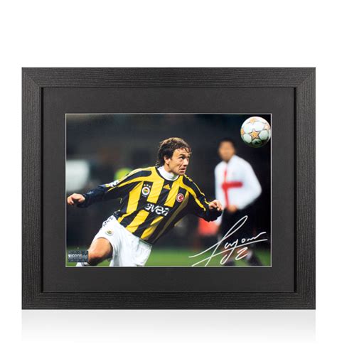 Diego Lugano Signed Fenerbahce Photo In Black Wooden Frame