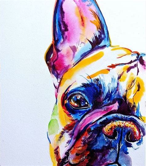 Rainbow watercolor frenchie - Weekday Best by Shaunna Russell | French ...