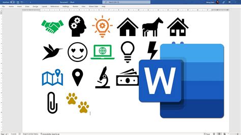 How To Insert ICONs in Word Document - FREE ICONs in Microsoft Word - YouTube