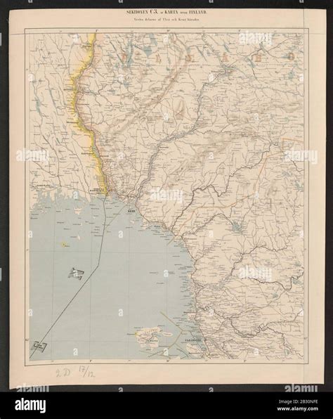 General map of the Grand Duchy of Finland 1863 Sheet C3 Stock Photo - Alamy