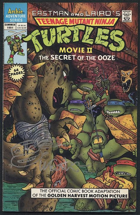 Kevin Eastman Signed Teenage Mutant Ninja Turtles Original Vintage Comic Book with Hand-Drawn ...