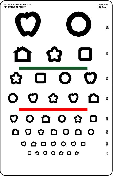 Printable Shapes Eye Chart For Children