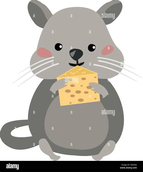 Cheese eating mouse Stock Vector Images - Alamy