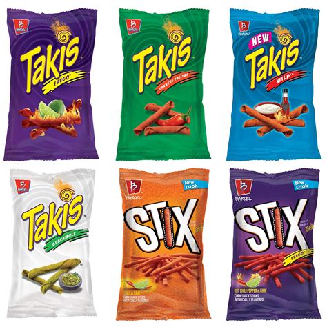 Buy Takis Variety Pack - Takis Fuego, Takis Crunchy Fajitas, Takis Wild, Guacamole Takis, Fuego ...