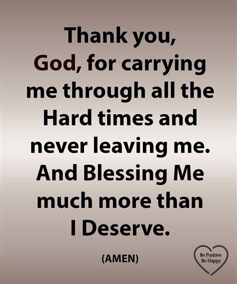 thank you god for carrying me through all the hard times | Thank god quotes, Patience love ...