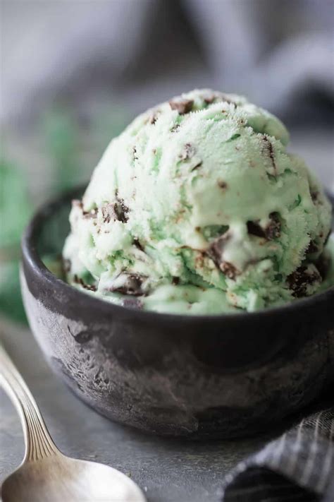 Mint Chocolate Chip Ice Cream: easy, no-churn recipe -Baking a Moment