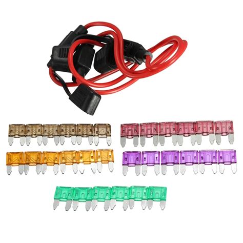 HOT 3x 200mm Waterproof Fuse Holders 14 Gauge ATC Fuse Holder In line ...