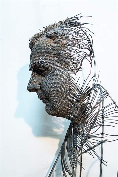 Wire Sculpture by Darius Hulea is a Modern Twist on the Portrait Bust