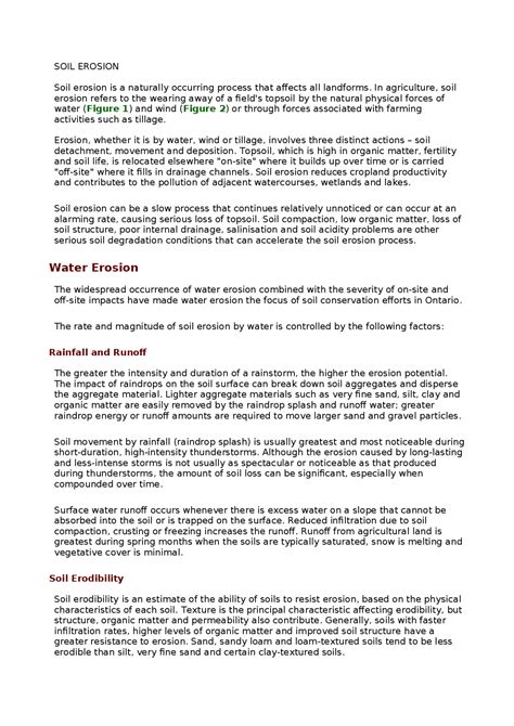 SOIL EROSION AND TILLAGE METHODS - Docsity